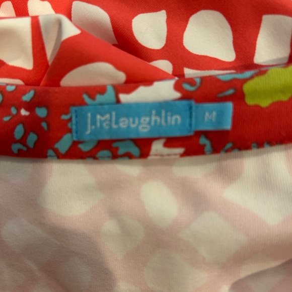 J. McLaughlin Pink Graphic Tunic with Mandarin Collar - Picture 5 of 5